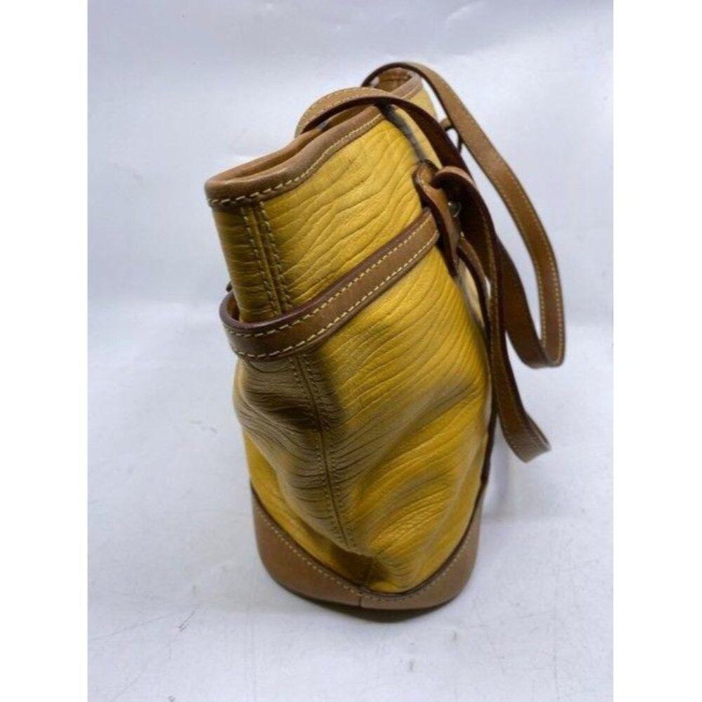 Dooney and Bourke yellow leather shoulder bag - Picture 4 of 12